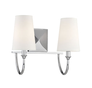 Cameron 2-Light Bathroom Vanity Light in Polished Nickel