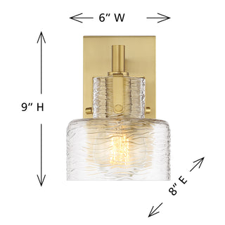 Dover 1-Light Wall Sconce in Warm Brass