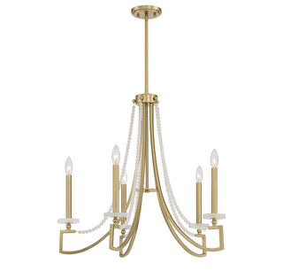 Helen 5-Light Chandelier in Warm Brass
