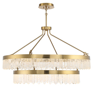 Landon 2-Light LED Pendant in Warm Brass