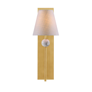 Travis 1-Light Wall Sconce in Warm Brass