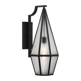 Peninsula 1-Light Outdoor Wall Lantern in Matte Black
