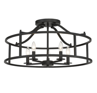 Stockton 5-Light Ceiling Light in Matte Black