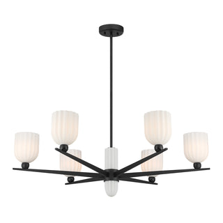 Collier 6-Light Chandelier in Matte Black