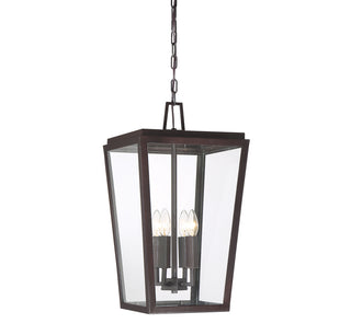 Milton 4-Light Outdoor Hanging Lantern in English Bronze