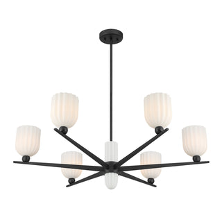 Collier 6-Light Chandelier in Matte Black