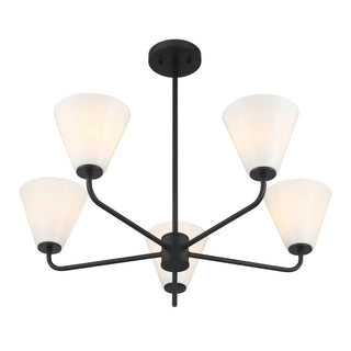 Blair 5-Light Chandelier in Matte Black