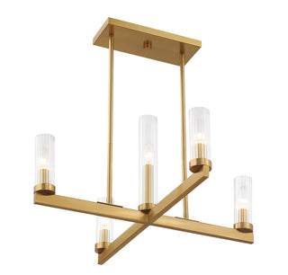 Carina 5-Light Chandelier in Warm Brass