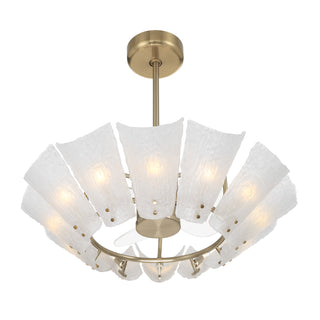 Celina 12-Light Fan D'Lier in Noble Brass