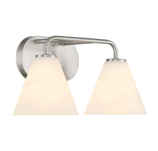 Blair 2-Light Bathroom Vanity Light in Satin Nickel