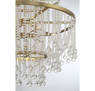 Luna 15-Light Chandelier in Warm Brass