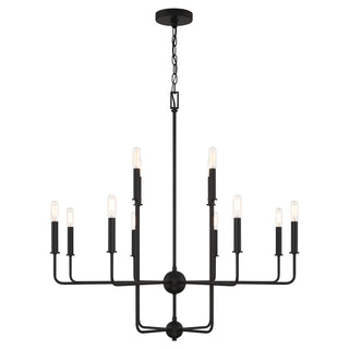 Avondale 12-Light Chandelier in Matte Black