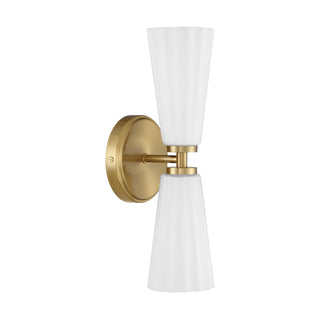 2-Light Wall Sconce in Natural Brass