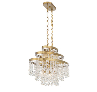 Luna 10-Light Oval Chandelier in Warm Brass
