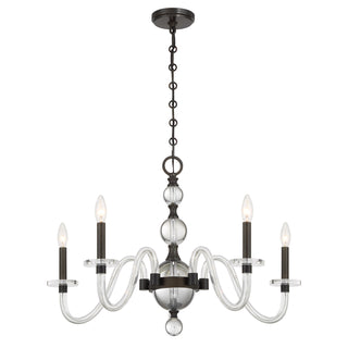 Aragon 5-Light Chandelier in Mediterranean Bronze