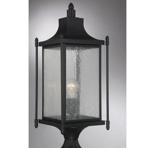Dunnmore 1-Light Outdoor Post Lantern in Black