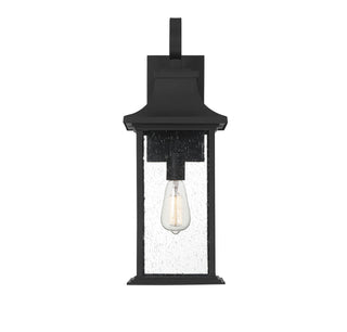 Hancock 1-Light Outdoor Wall Lantern in Matte Black