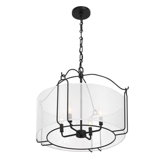 Ashlay 4-Light Pendant in Matte Black
