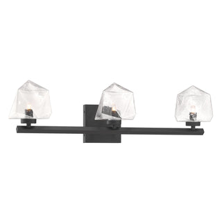 Castello 3-Light Bathroom Vanity Light in Matte Black
