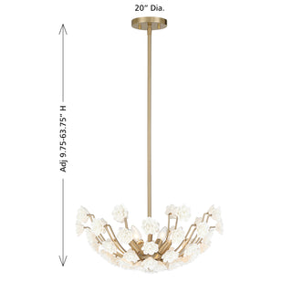Flores 4-Light Chandelier in Noble Brass by Breegan Jane