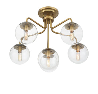 Marco 6-Light Ceiling Light in Warm Brass