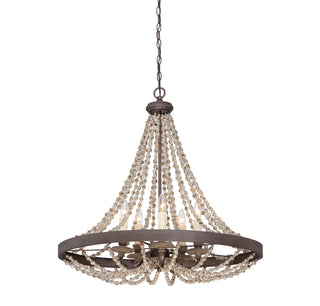 Mallory 5-Light Pendant in Fossil Stone