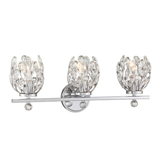 Moreno 3-Light Bathroom Vanity Light in Chrome