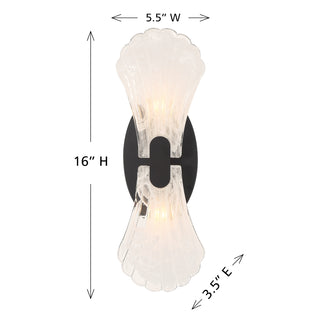 Bancroft 2-Light Wall Sconce in Matte Black