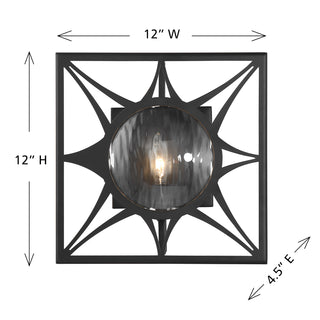 Balfour 1-Light Wall Sconce in Matte Black