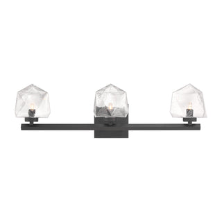 Castello 3-Light Bathroom Vanity Light in Matte Black