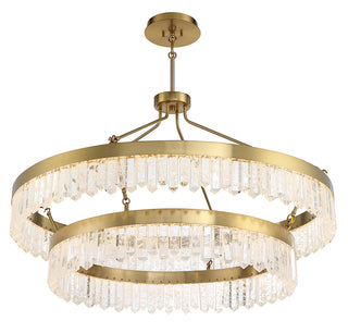 Landon 2-Light LED Pendant in Warm Brass