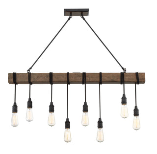 Burgess 8-Light Linear Chandelier in Durango