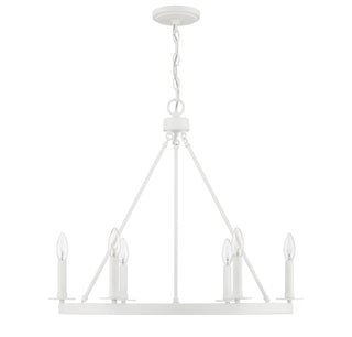 6-Light Chandelier in Bisque White