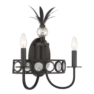 Hearst 2-Light Wall Sconce in Black Tourmaline