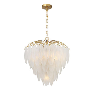Boa 6-Light Chandelier in Warm Brass by Breegan Jane