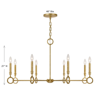 Noah 8-Light Chandelier in Gold Armory by Breegan Jane