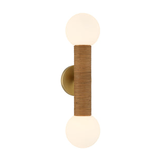 Jarrell 2-Light Wall Sconce in Warm Brass
