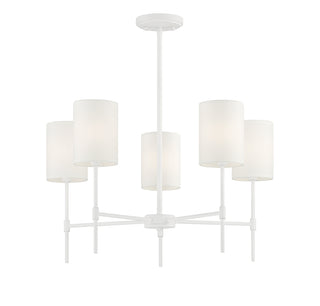 5-Light Chandelier in Bisque White