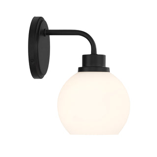 1-Light Wall Sconce in Matte Black