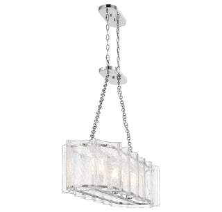 Genry 3-Light Linear Chandelier in Polished Nickel