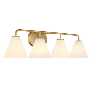 Blair 4-Light Bathroom Vanity Light in Warm Brass