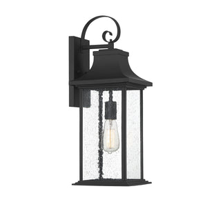Hancock 1-Light Outdoor Wall Lantern in Matte Black