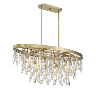 Livorno 8-Light Oval Chandelier in Noble Brass