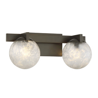 Darien 2-Light Bathroom Vanity Light in Mediterranean Bronze