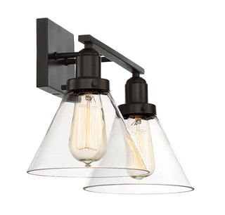 Drake 2-Light Bathroom Vanity Light in English Bronze
