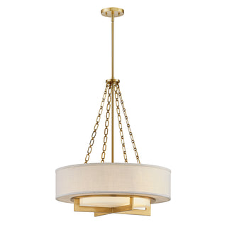 Brentwood 4-Light Pendant in Warm Brass
