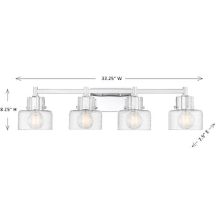 Dover 4-Light Bathroom Vanity Light in Chrome