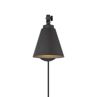 1-Light Wall Sconce in Matte Black (Set of 2)