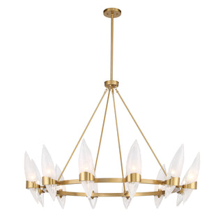 Nouvel 12-Light Chandelier in Warm Brass