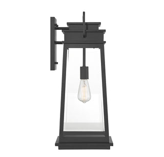 Boone 1-Light Outdoor Wall Lantern in Matte Black